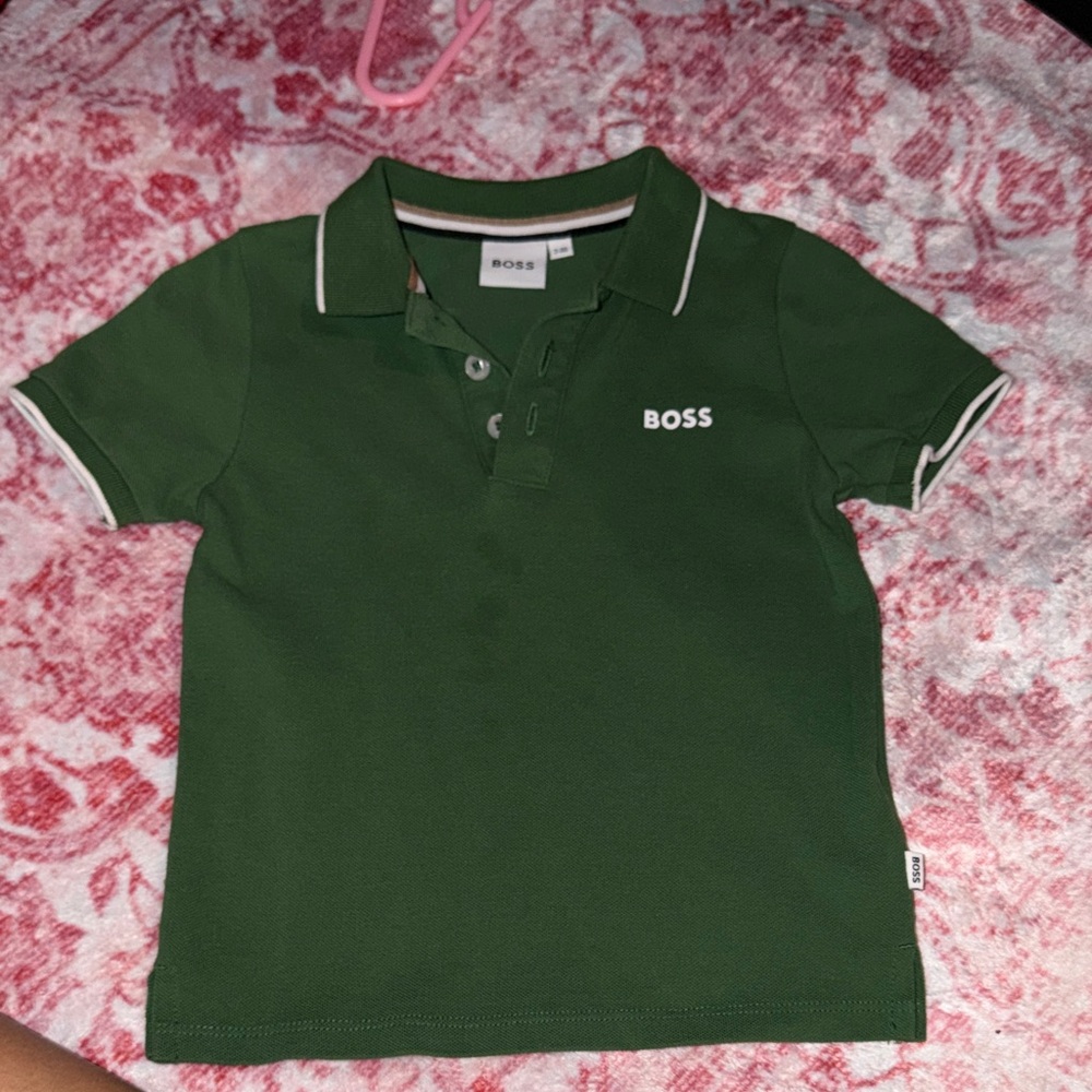 Boss Kids Dark Green Polo Shirt
